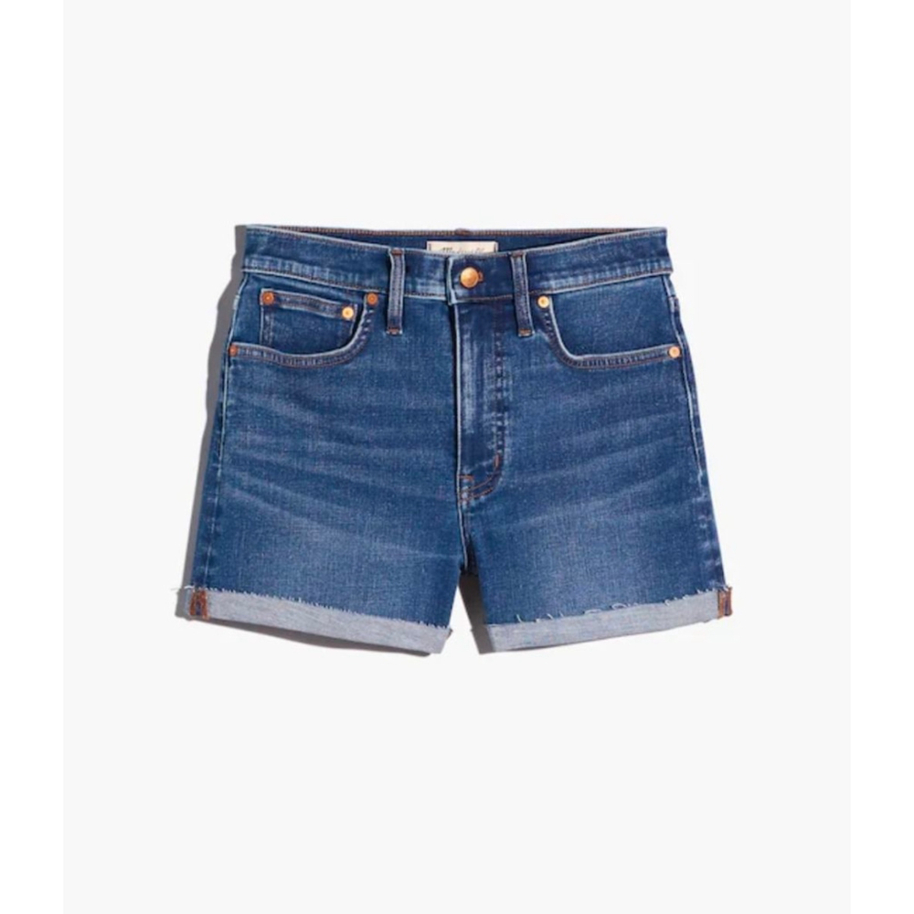 Madewell High-rise Rise Denim Shorts Women's Size 33 5" Inseam Blie Jean - Picture 2 of 9